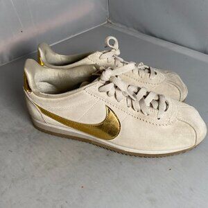 Nike Classic Cortez Phantom Metallic Gold Swoosh Size 9